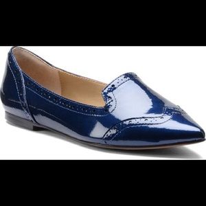 NIB Isola “Christie” patent leather flats, size 10, ink blue.  So cool!